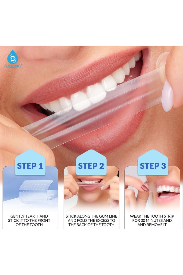 Complete Smile Whitening Bundle - LED Whitening Kit + Whitening Pens + Professional Whitening Strips, Alternate, color, White
