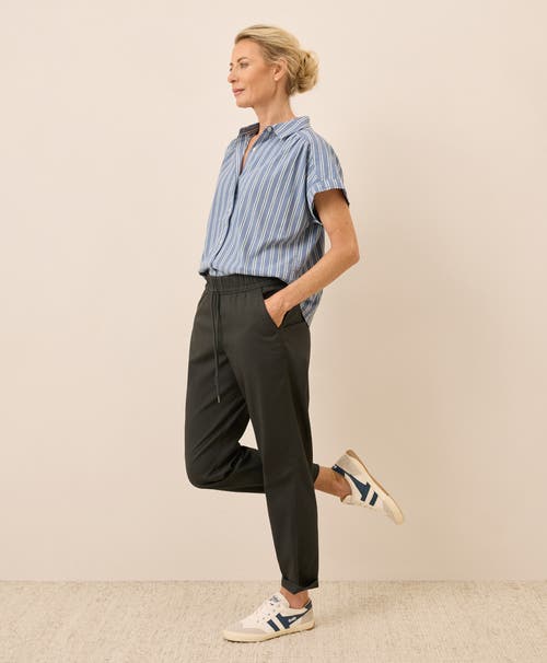 Pact Organic Cotton Daily Twill Drawstring Pant In Brown