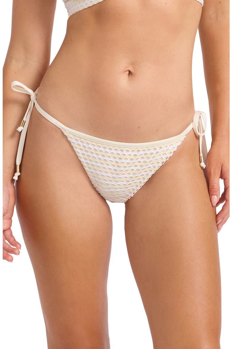 Side Tie Hipster Bikini Bottoms, Main, color, ECRU