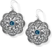 SAMUEL B. Sterling Silver Blue Topaz Floral Drop Earrings