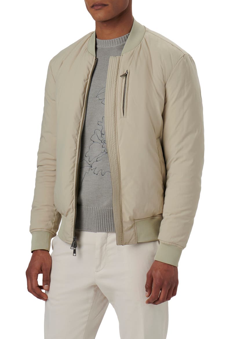 Water Resistant Reversible Bomber Jacket, Alternate, color, KHAKI