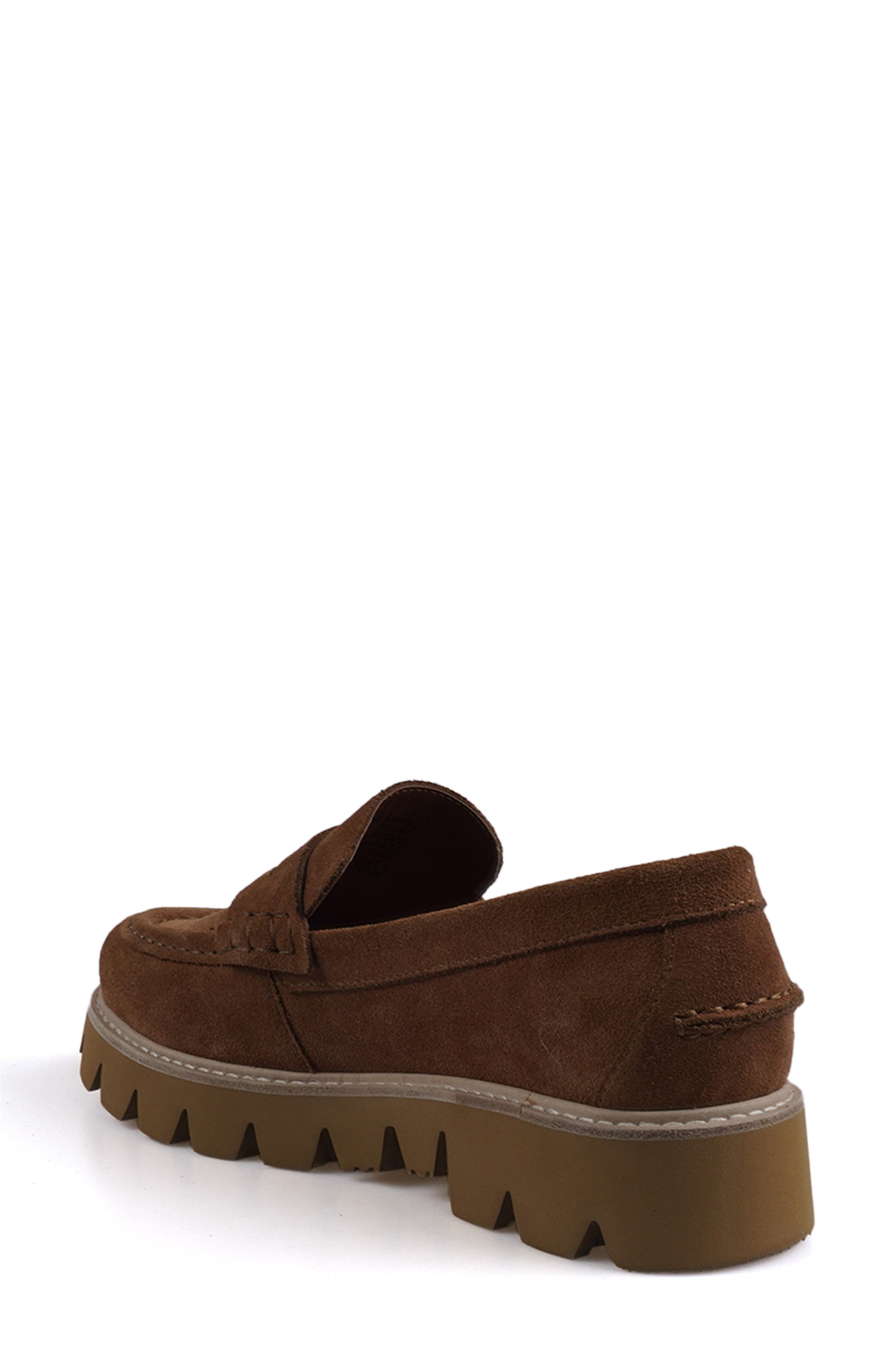 Lenna Suede Platform Loafer, Alternate, color, TAN SUEDE