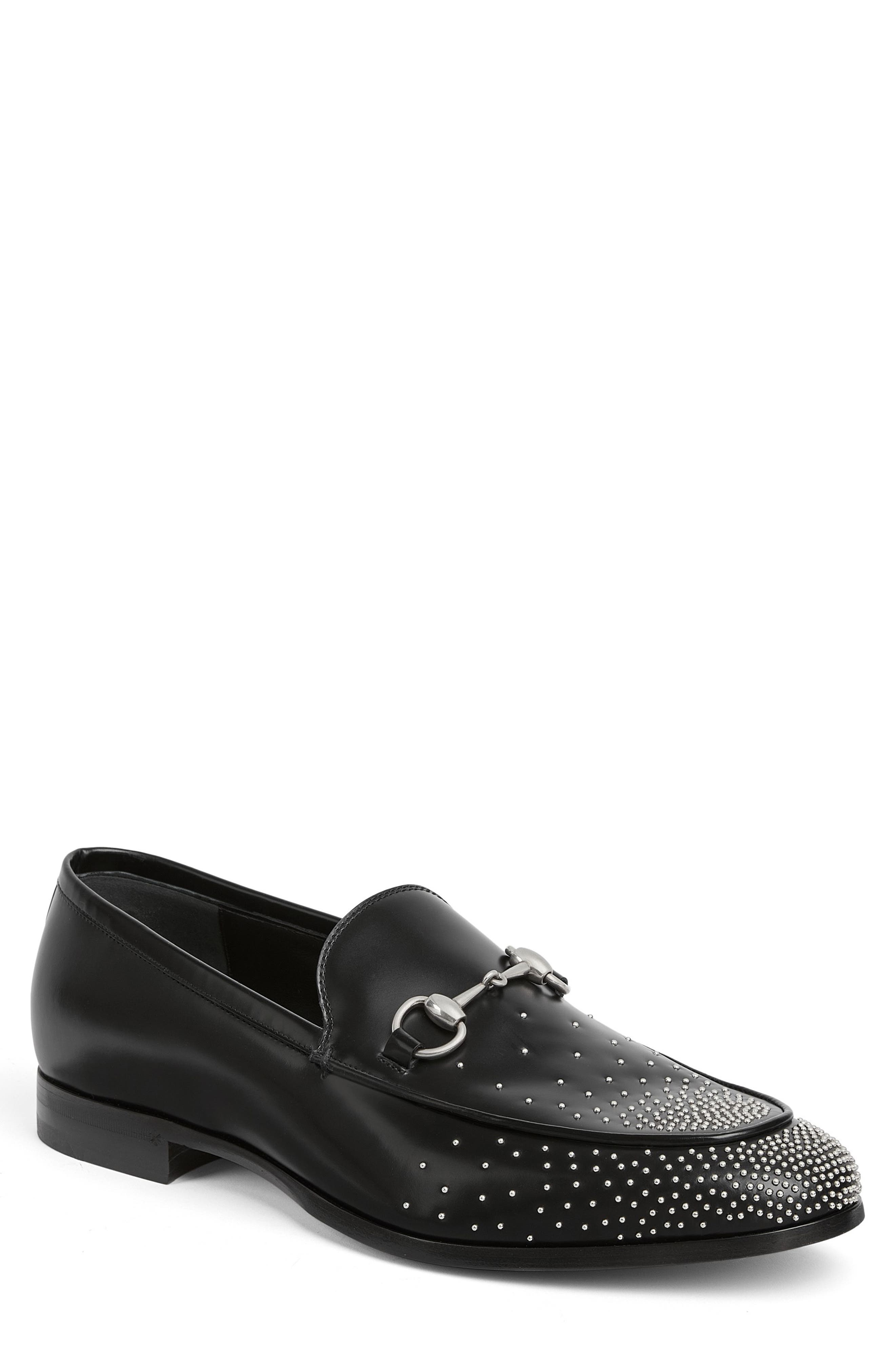 Gucci Next Studded Horsebit Loafer, Main, color, Black