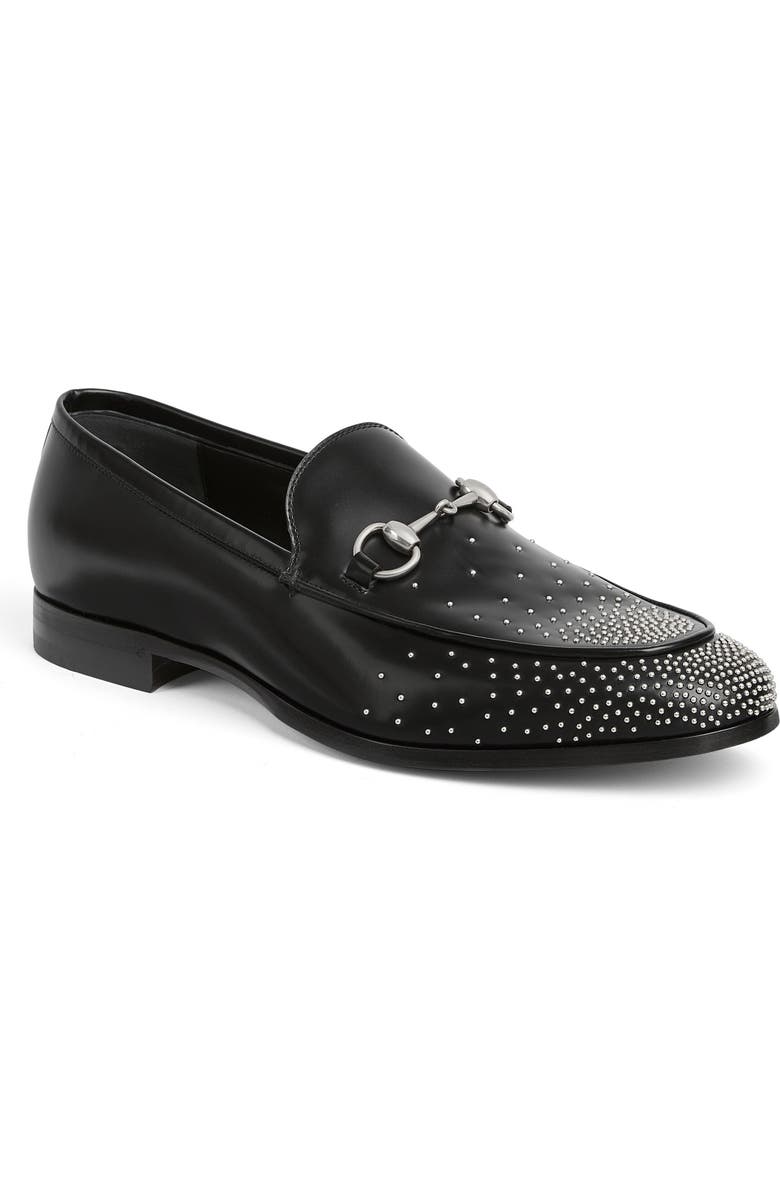 Gucci Next Studded Horsebit Loafer, Main, color, Black