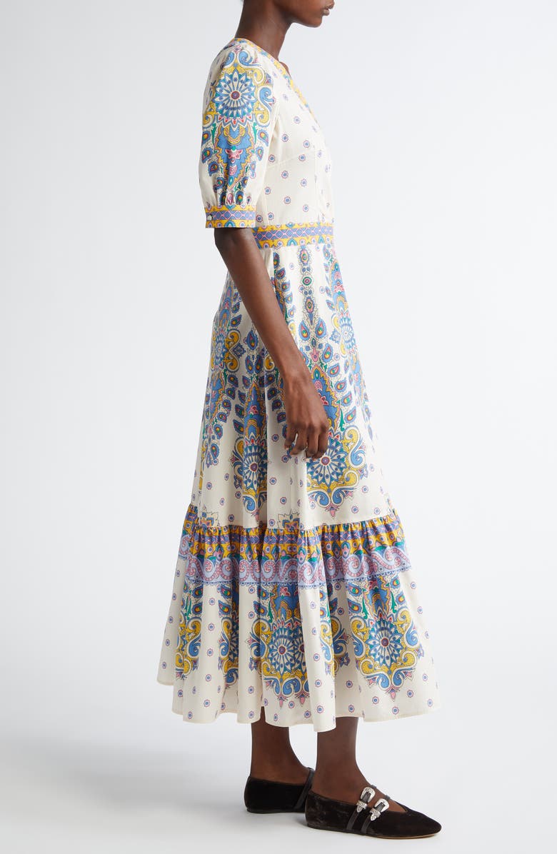 Etro Cotton Poplin Midi Dress, Alternate, color, 