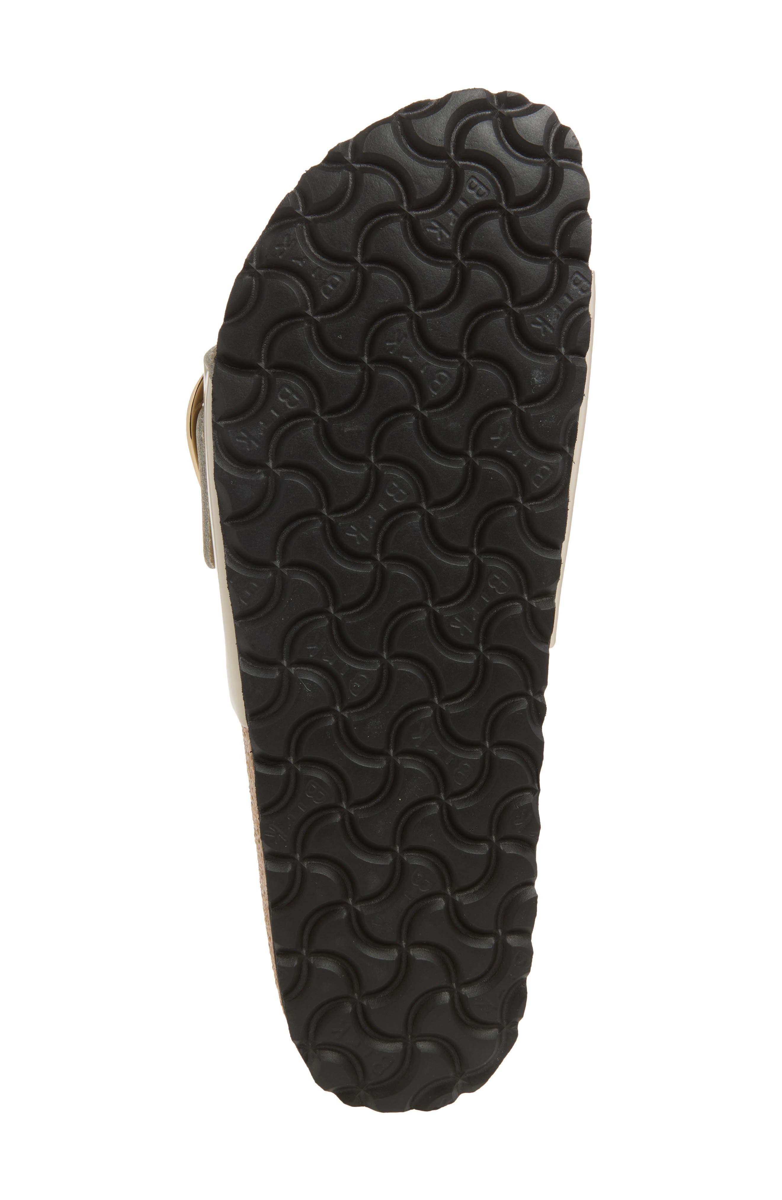 Madrid Big Buckle Slide Sandal - Discontinued, Alternate, color, OYSTER HIGH SHINE