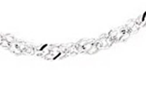 A & M A&m Sterling Silver Singapore Chain Necklace In Silver
