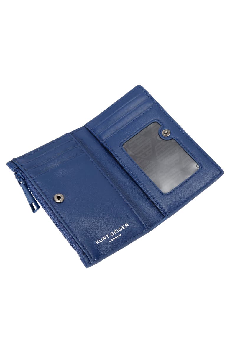 Kurt Geiger London Kensington Quilted Leather Bifold Wallet, Alternate, color, Dark Blue