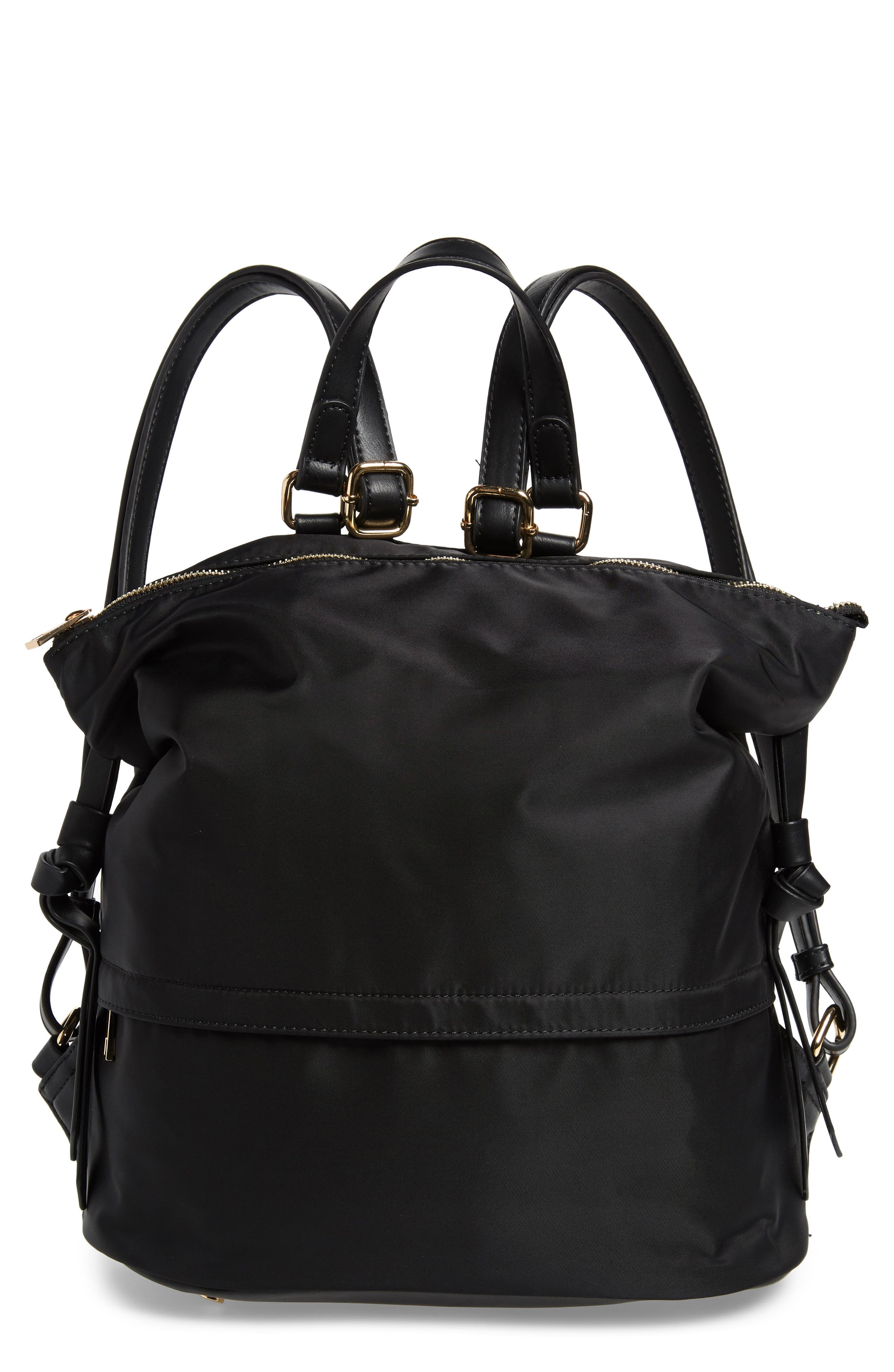 Cyn Nylon Backpack, Main, color, BLACK