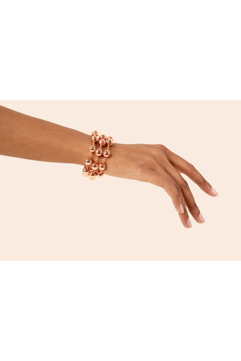 Socialite Hematite Bracelet, Alternate, color, Rose Gold