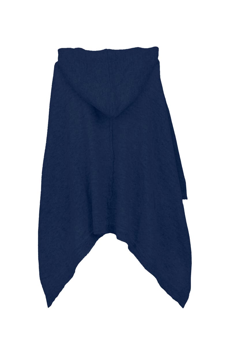 Monticelli Cashmere Pure Cashmere Hoodie Poncho, Alternate, color, Night Blue