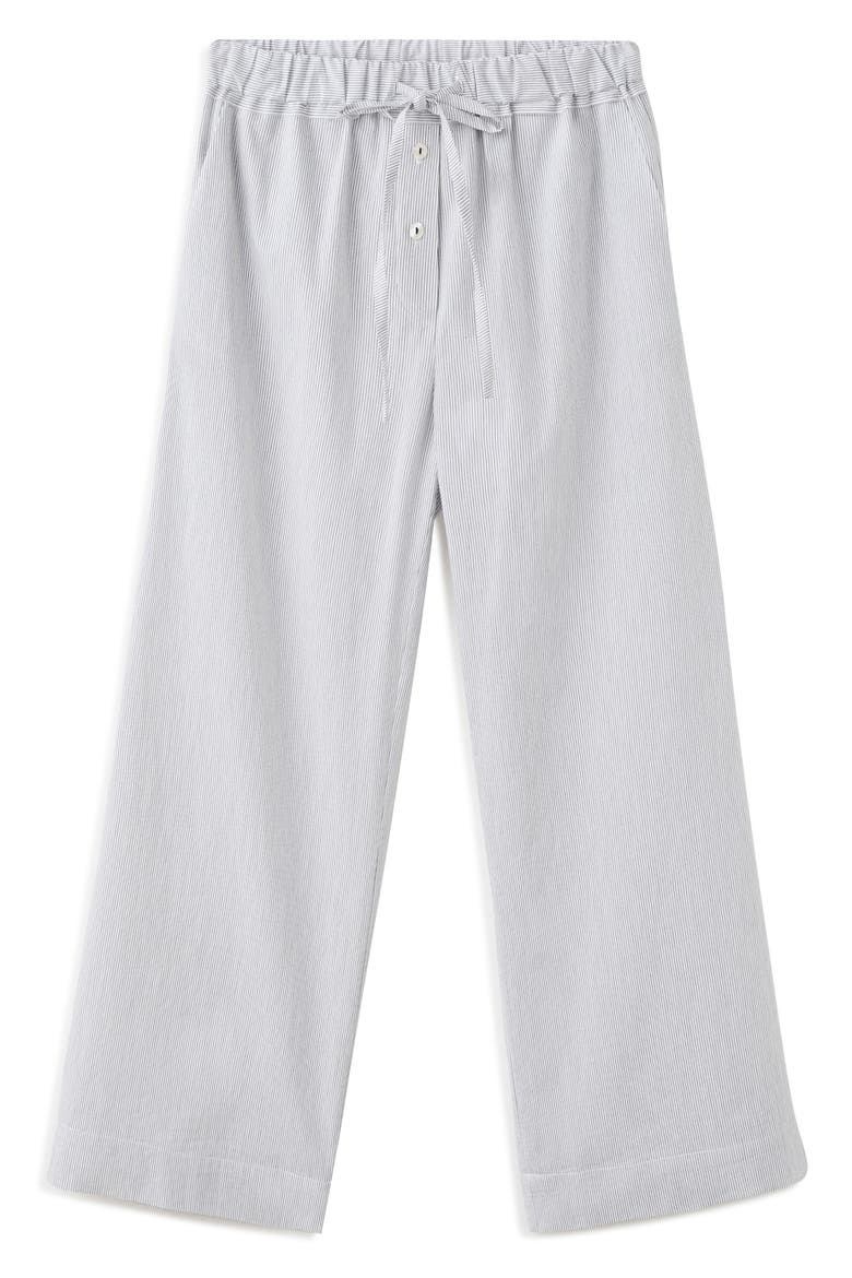 Stripe Cotton Blend Pajama Pants, Alternate, color, WHITE