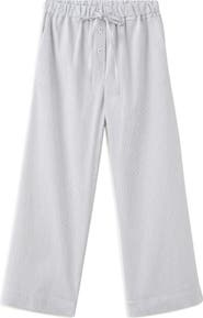 MANGO Stripe Cotton Blend Pajama Pants