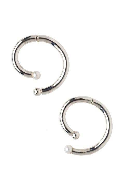 Swirl Pearl Earrings