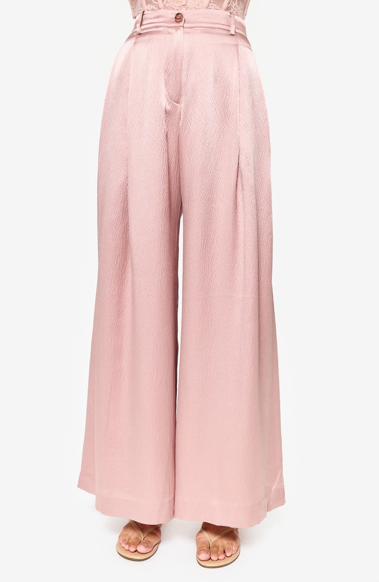 CAMI NYC Fabian High Waist Wide Leg Silk Pants, Main, color,