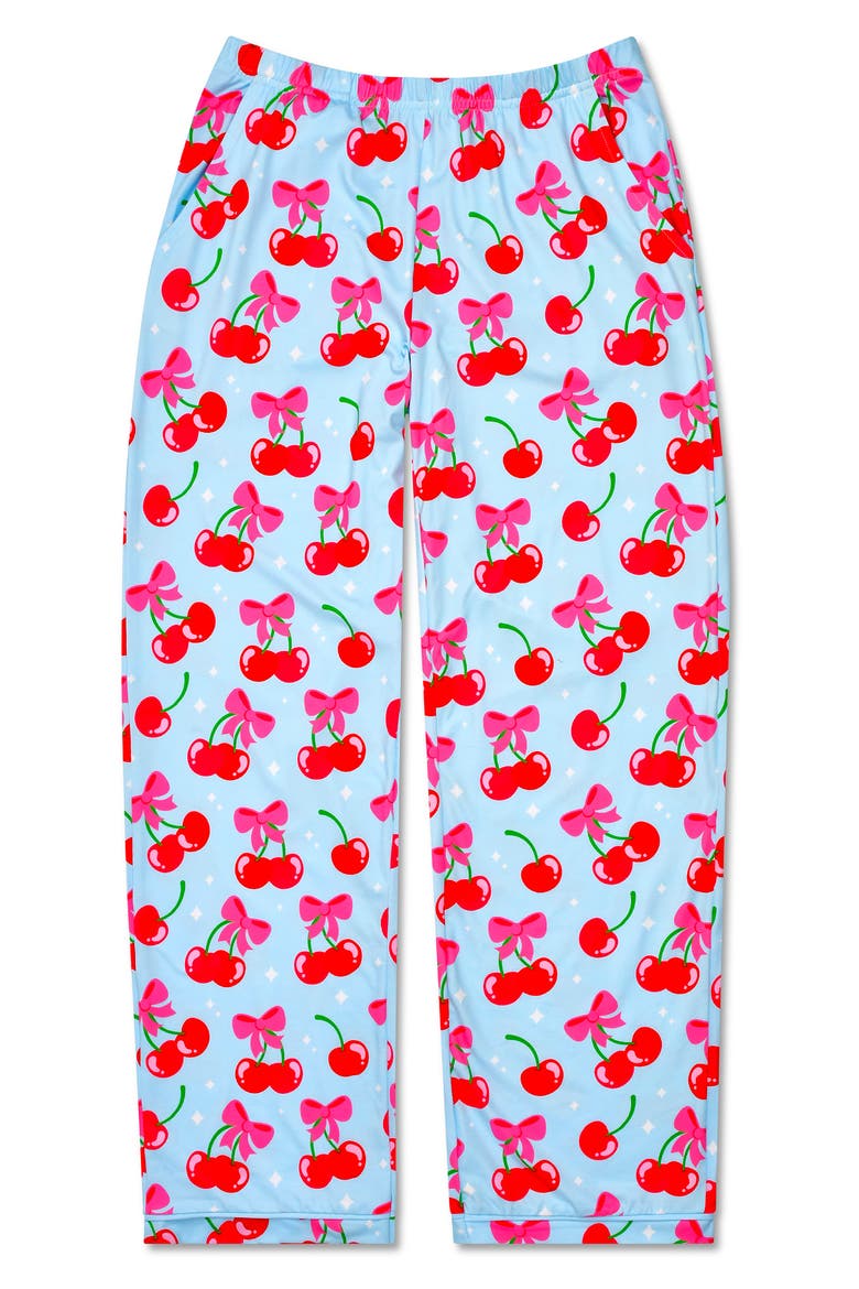 Kids' Cheerful Cherries Lounge Two-Piece Pajamas, Alternate, color, MULTI