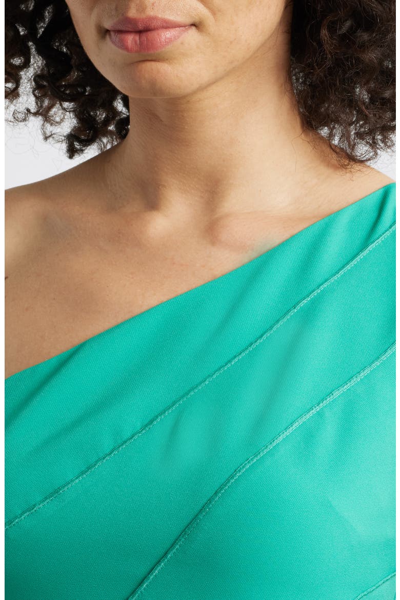 Laguna One-Shoulder Dress, Alternate, color, EMERALD