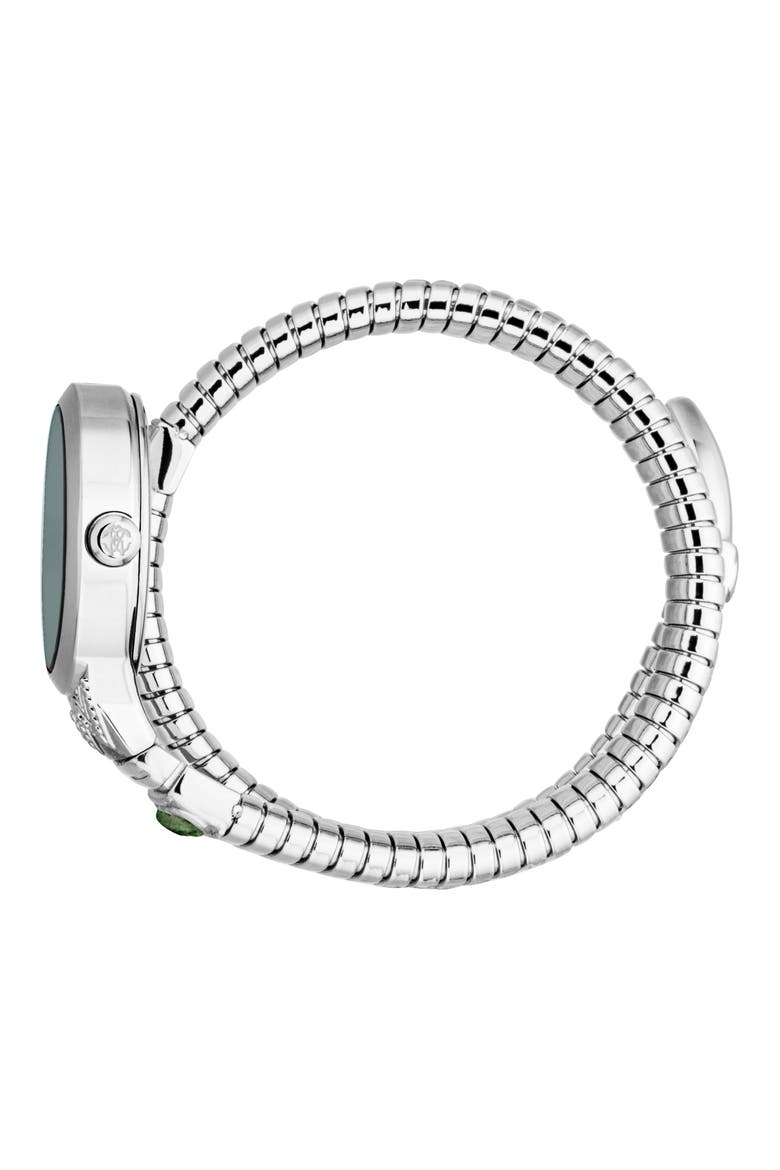 Serpente Ornato Snake Wraparound Bracelet Watch, 22.5mm x 34mm, Alternate, color, SILVER