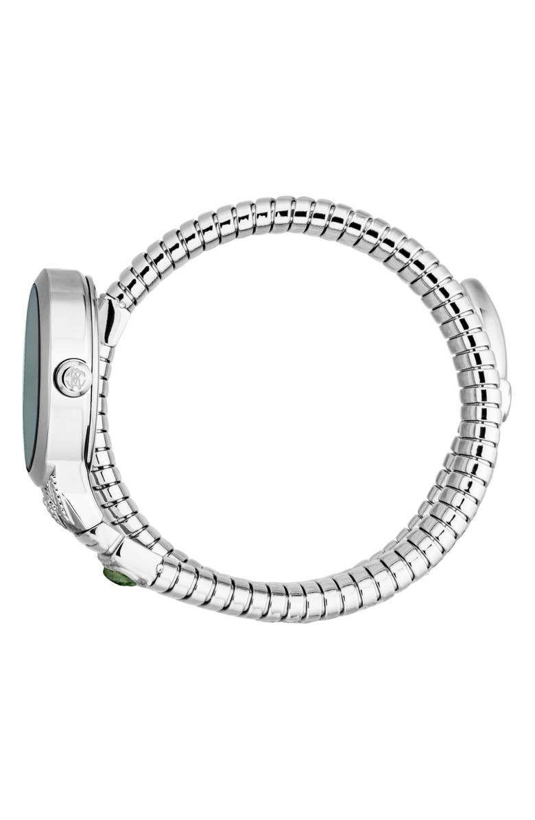 Roberto Cavalli Serpente Ornato Snake Wraparound Bracelet Watch, 22.5mm x 34mm, Alternate, color,