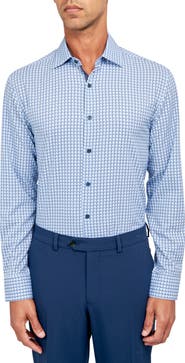 W.R.K Squiggle Geometric Print Performance Dress Shirt