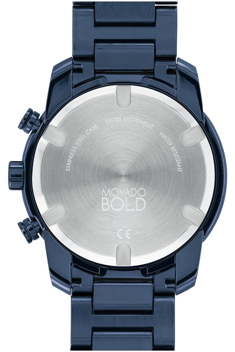 Bold Verso Chronograph Bracelet Watch, 44mm, Alternate, color, BLUE