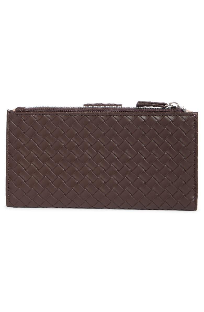 MUNDI SMALL LEATHER GOODS Lottie Wallet, Alternate, color, Espresso Woven
