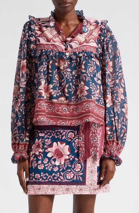 Ainika Charm Floral Cotton Top