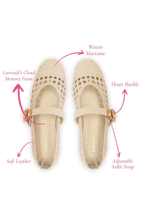 Larroude Women's Verona Macrame Ballet Flats In Neutral