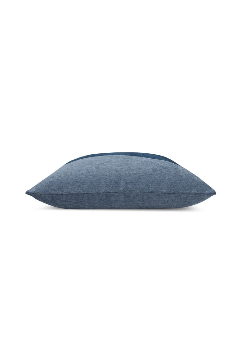 Contour Plush Chenille Indoor & Outdoor Woven Accent Pillow & Insert, Alternate, color, Indigo