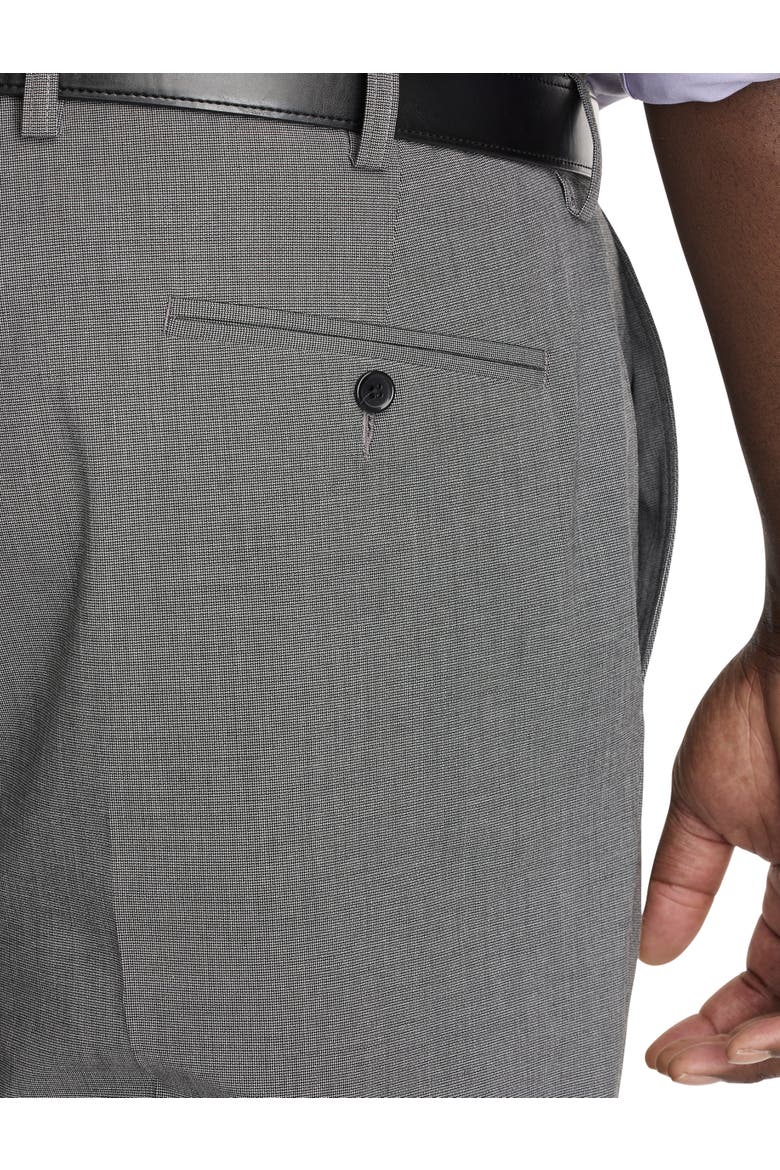 Big & Tall Mini-Neat Suit Pants, Alternate, color, BLACK