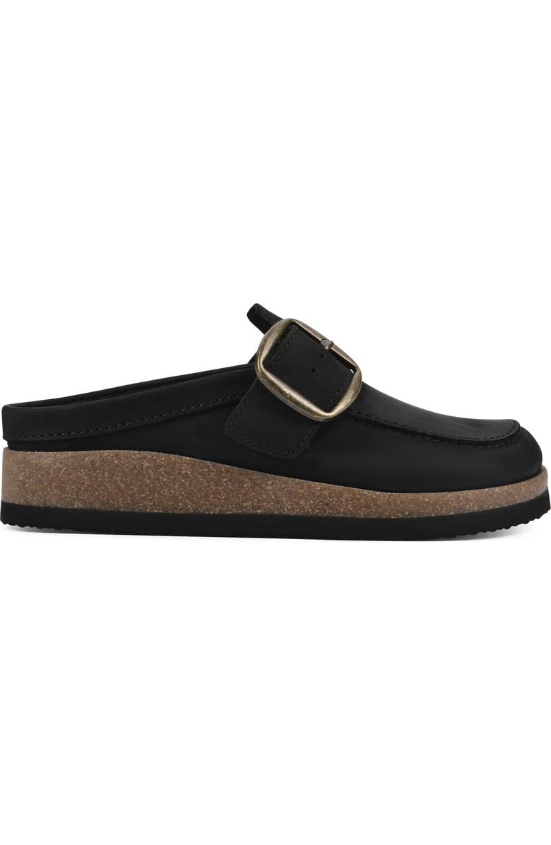 White Mountain Footwear Bueno Mule, Alternate, color, Black Leather