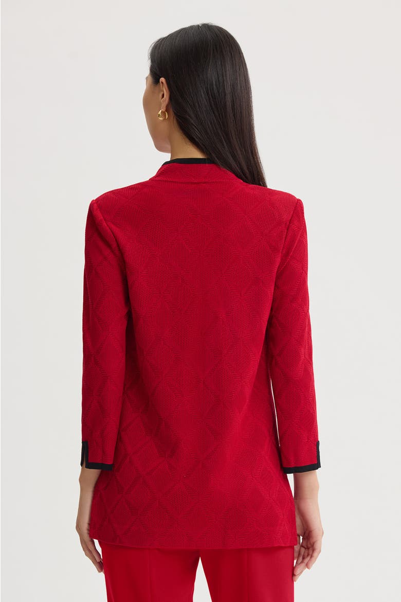 Classic Diamond Knit Jacket, Alternate, color, Holiday/Black