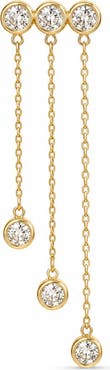 REBL Cubic Zirconia Chain Drop Earrings