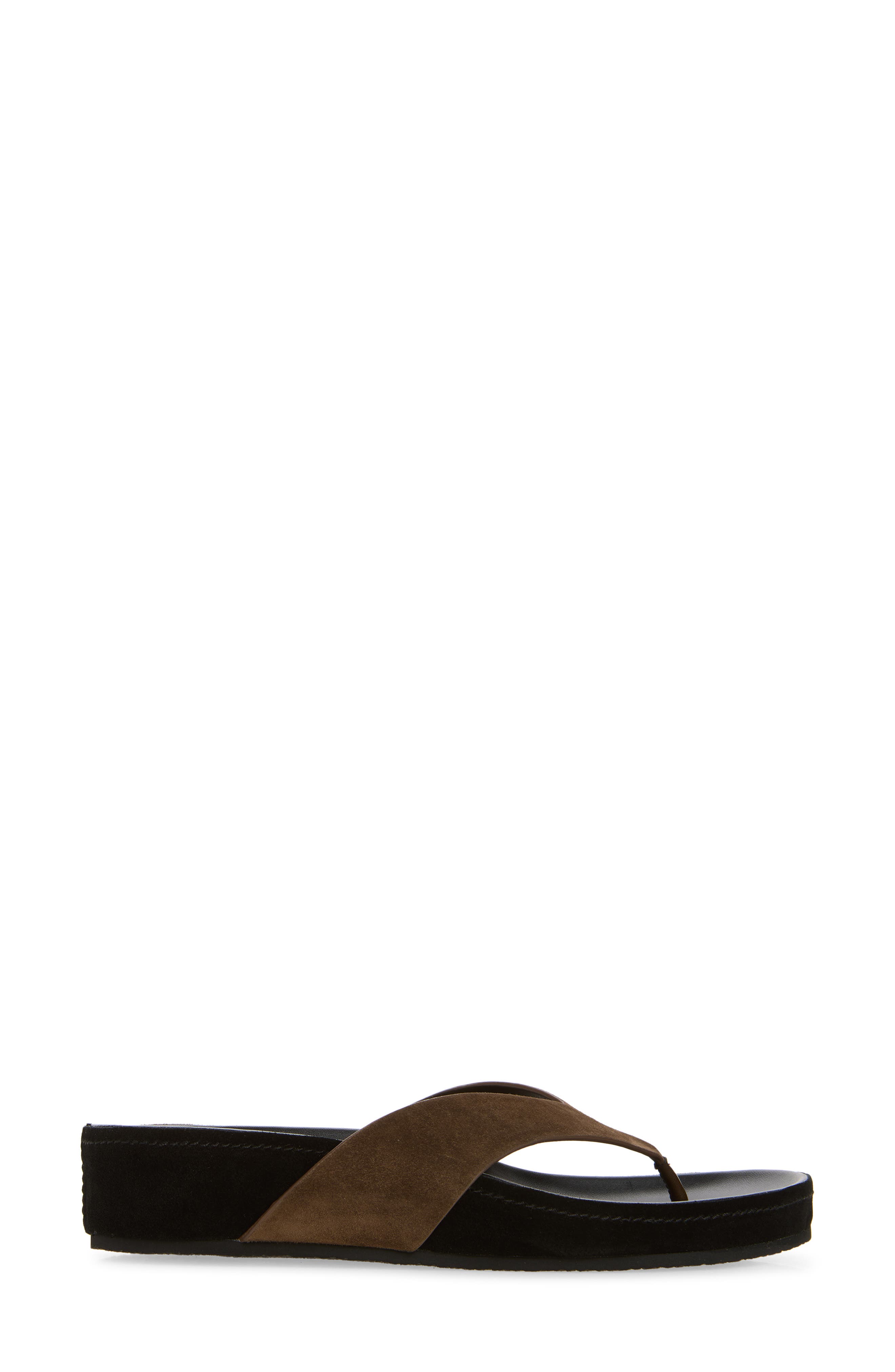 Relaxer Platform Thong Sandal, Alternate, color, BROWN SUEDE
