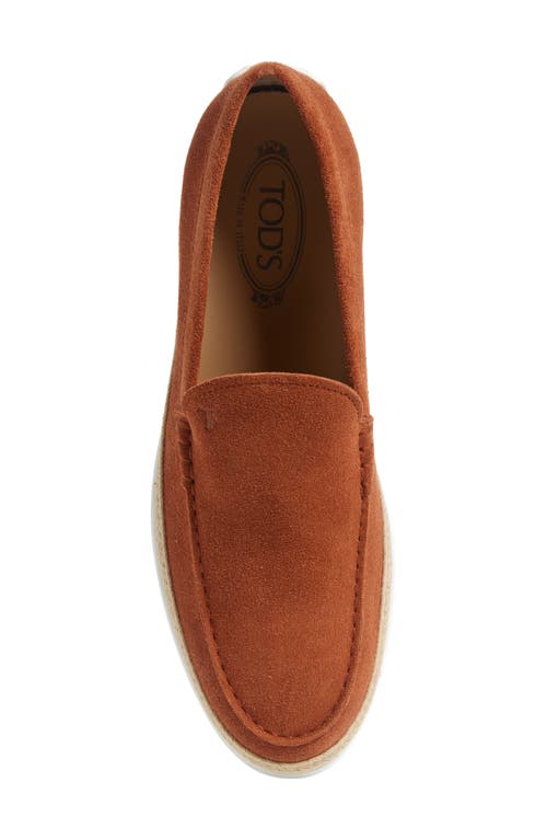 Tod's Espadrille Loafer In Terracotta
