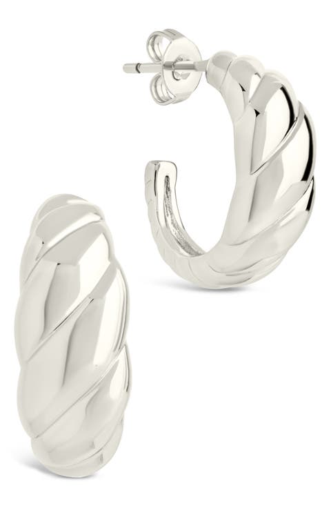 Preston Tapered Croissant Hoop Earrings
