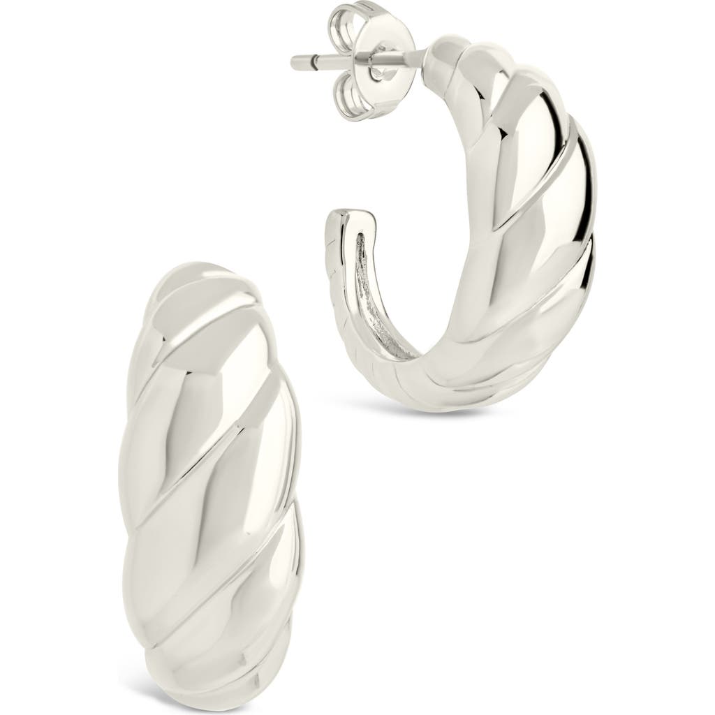 Sterling Forever Statement Croissant Hoop Earrings