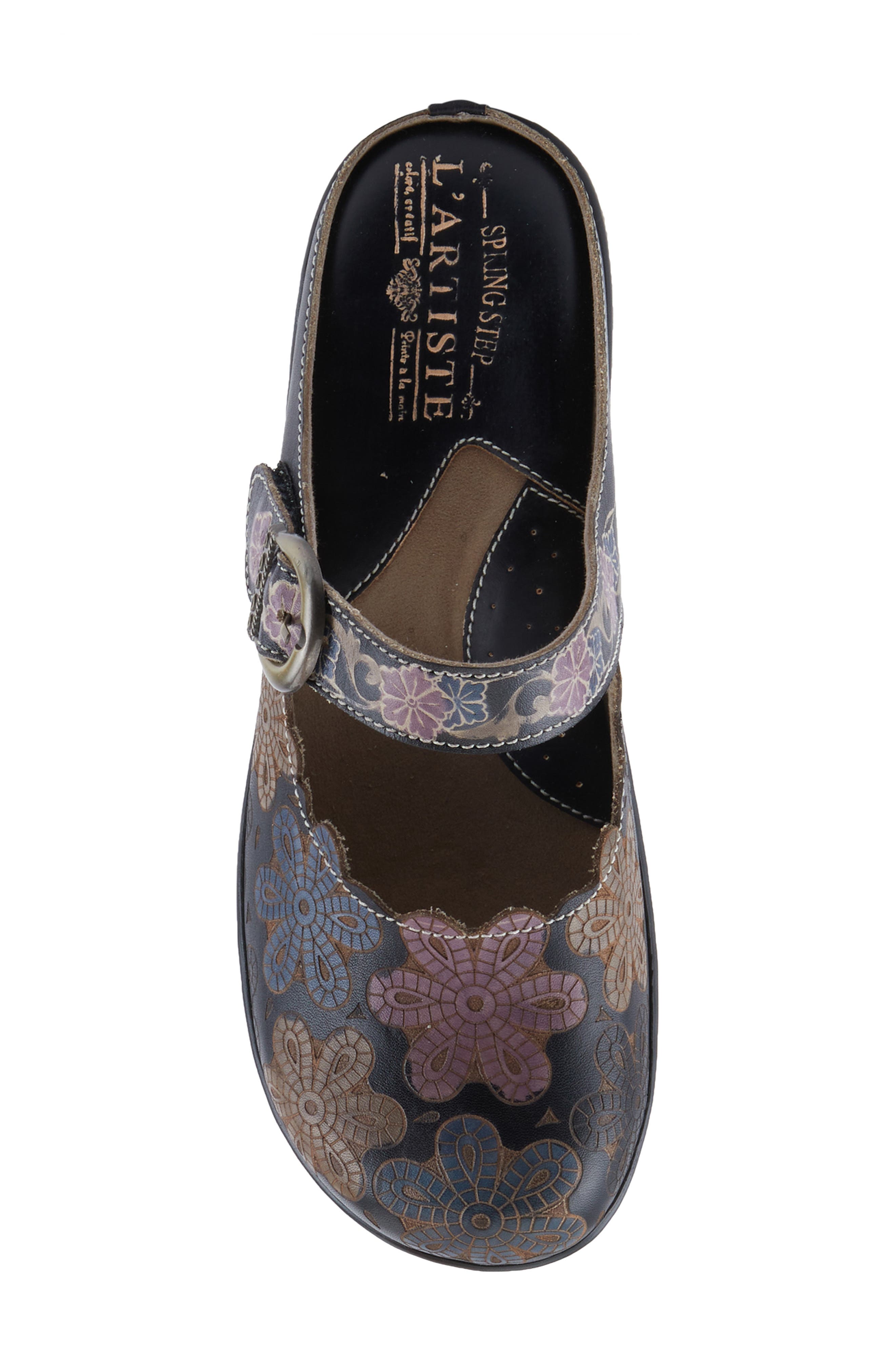 L'Artiste by Spring Step Flochino Platform Mule, Alternate, color, Black Multi