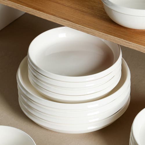Stone Lain Verso Porcelain 4-piece Dinner Plate Set In White