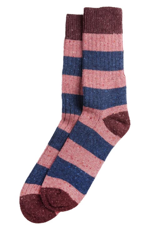 Houghton Stripe Wool Blend Socks