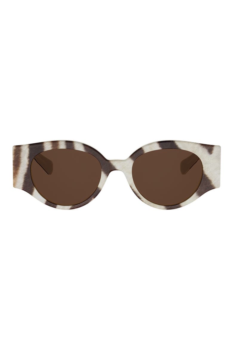 Triomphe Stamp 50mm Butterfly Sunglasses, Main, color, ANIMAL / BROWN