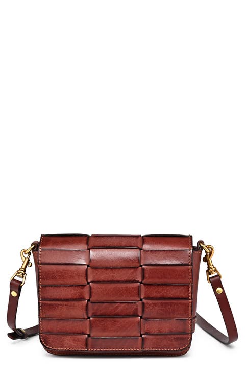 Lupi Woven Leather Crossbody Bag