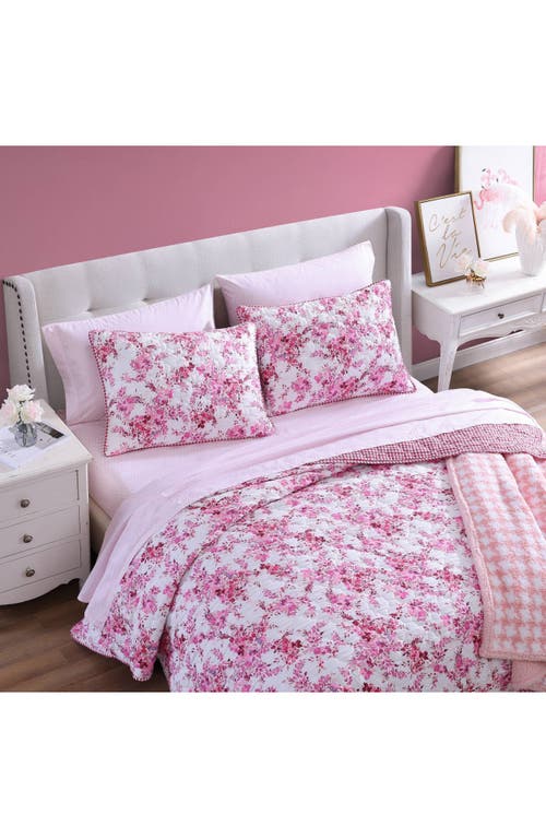 Betsey Johnson Floral Vineyard Quilt & Sham Set In Pink