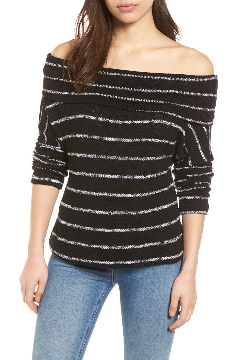 Caslon<sup>®</sup> Convertible Neck Knit Pullover, Main, color, 