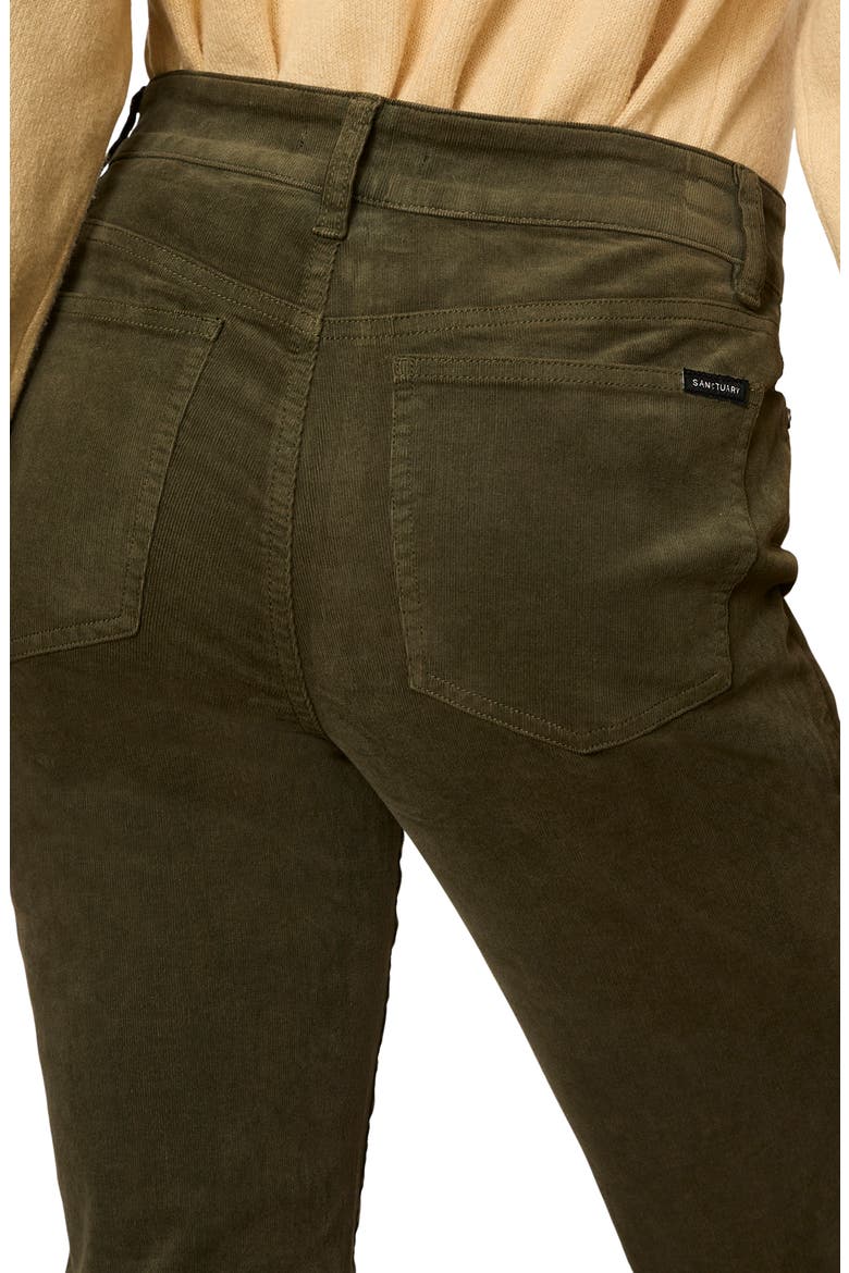 Play Date High Waist Stretch Cotton Corduroy Bootcut Pants, Alternate, color, KALAMATA GREEN