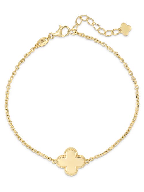 Devata Clover Charm Chain Bracelet In Gold