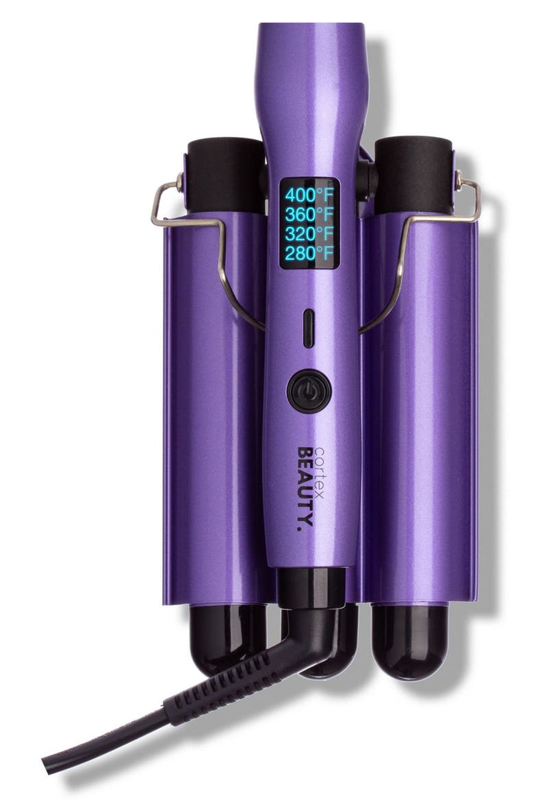 Digital Wave Maker - 1-Inch Foldable Three-Barrel Waver, Alternate, color, PURPLE