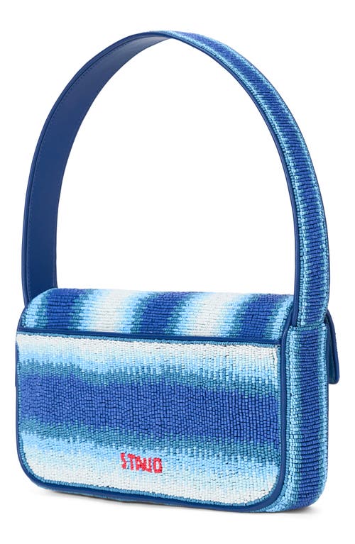 Shop Staud Tommy Beaded Shoulder Bag In Ride The Wave