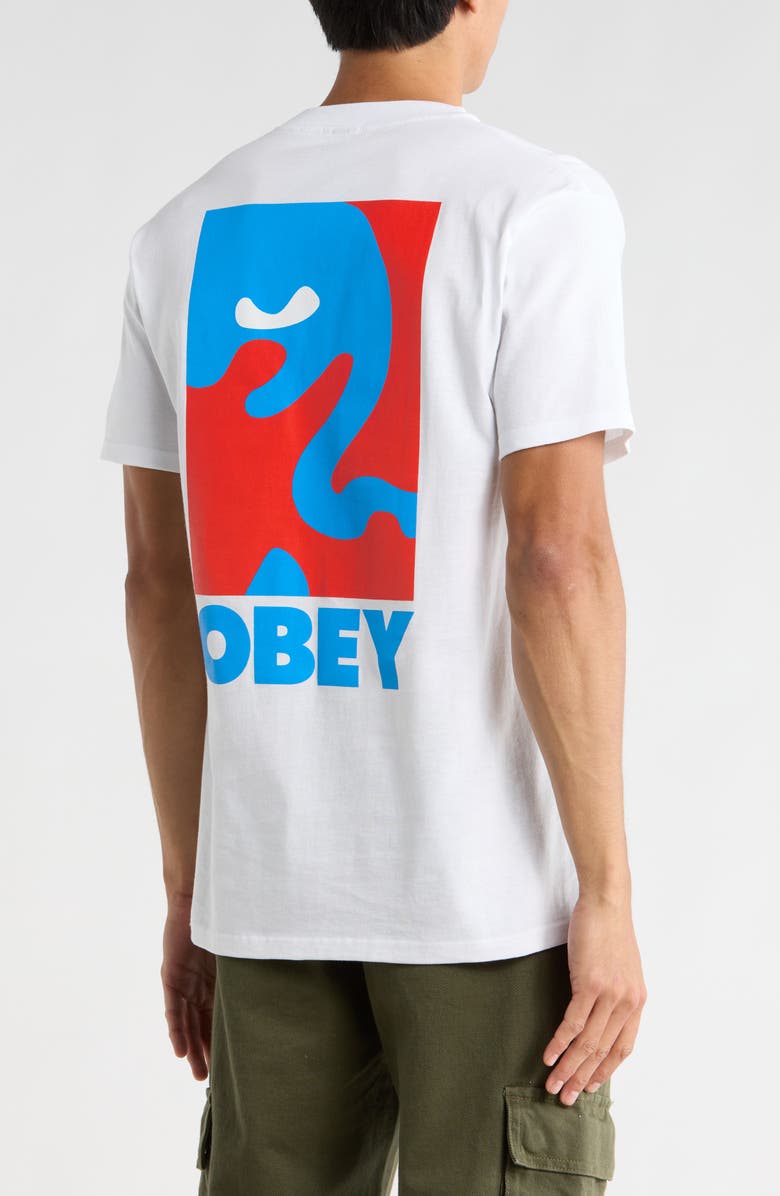 Obey Icon Logo Graphic T-Shirt, Alternate, color, White