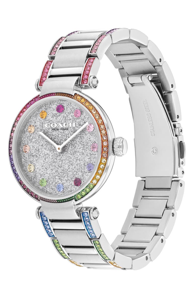 COACH Cary Crystal Bracelet Watch, 34mm, Alternate, color, 